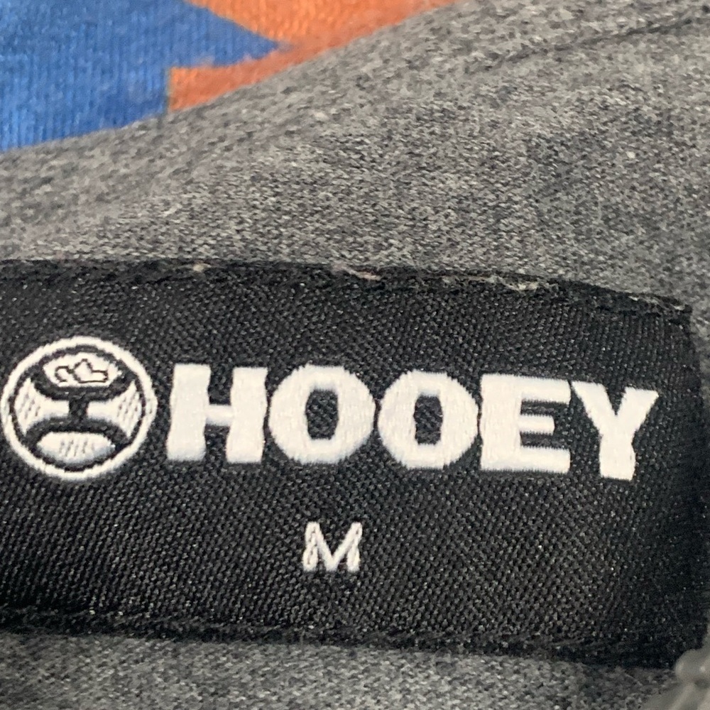 Hooey Charcoal Hooded Long SleeveTee with Logo